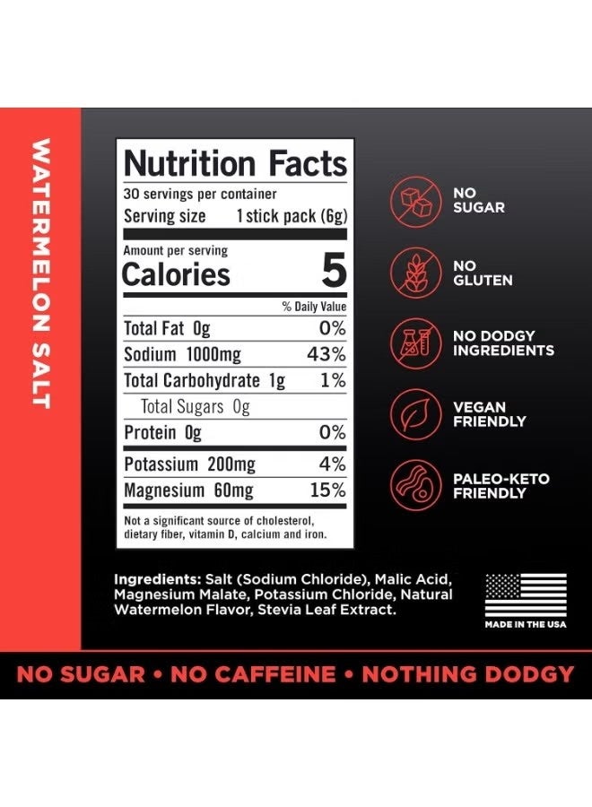 LMNT Zero Sugar Electrolytes - Watermelon Salt | Drink Mix | 30-Count - Image 3